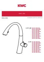 KWC ZOE Series Installation And Service Manual предпросмотр