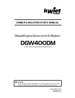 Preview for 1 page of kWiet Power dgw400dm Owner'S And Operator'S Manual