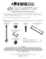 KWIK GOAL 10B5303 Assembly Instructions предпросмотр