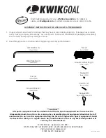 Предварительный просмотр 1 страницы KWIK GOAL 2B1602 AFR-2 Assembly Instructions