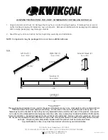 KWIK GOAL 2D301 Assembly Instructions Manual preview