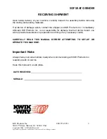 Preview for 5 page of Kwik-Way 800-553-5953 User Manual