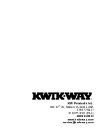 Preview for 27 page of Kwik-Way 800-553-5953 User Manual