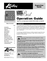 Kwikee level best 2000 Operation Manual preview