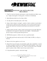 Предварительный просмотр 2 страницы KwikGoal 2F501 Assembly Instructions Manual