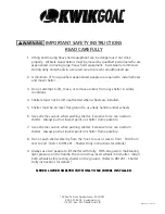 Preview for 2 page of KwikGoal 9B54 Assembly Instructions Manual