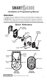 Kwikset SmartCode Series Installation & Programming Manual preview