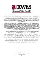 Preview for 22 page of KWM Gutterman IronMan Half-Round G2 Operating And Maintenance Troubleshooting Manual