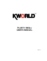 Предварительный просмотр 1 страницы KWorld PLUSTV 1680ex User Manual