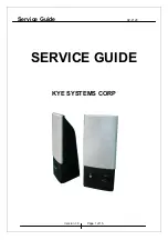 Preview for 1 page of KYE Systems Corp. Genius SP-F120 Service Manual