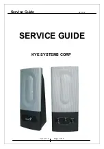 Предварительный просмотр 1 страницы KYE Systems Corp. Genius SP-F350 Service Manual