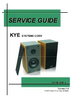 KYE Systems Corp. Genius SP-HF2000A Service Manual preview