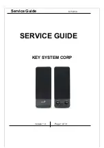 Предварительный просмотр 1 страницы KYE Systems Corp. Genius SP-S110 Service Manual