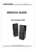 KYE Systems Corp. Genius SP-S115 Service Manual предпросмотр