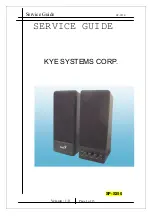 Предварительный просмотр 1 страницы KYE Systems Corp. Genius SP-S350 Service Manual