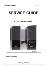 KYE Systems Corp. Genius SP-T1200 Service Manual предпросмотр