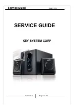 Предварительный просмотр 1 страницы KYE Systems Corp. Genius SW-2.1 355 Service Manual