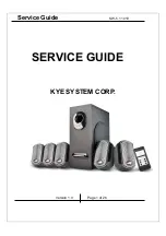 Предварительный просмотр 1 страницы KYE Systems Corp. Genius SW-5.1 1010 Service Manual