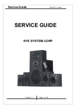 KYE Systems Corp. Genius SW-HF 5.1 4500 Service Manual предпросмотр