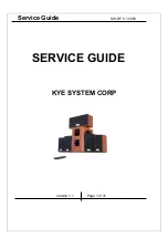 KYE Systems Corp. Genius SW-HF 5.1 5050 Service Manual preview