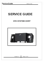 Предварительный просмотр 1 страницы KYE Systems Corp. Genius SW-S2.1 200 Service Manual