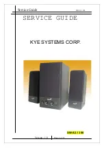 Предварительный просмотр 1 страницы KYE Systems Corp. Genius SW-S2.1 350 Service Manual