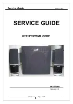 KYE Systems Corp. Genius SW-T2.1 1800 Service Manual preview