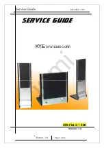 Предварительный просмотр 1 страницы KYE Systems Corp. SW-Flat 2.1 500 Service Manual