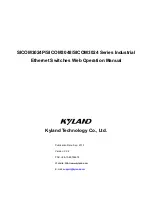 Preview for 1 page of KYLAND Technology SICOM3024P Web Operation Manual