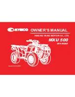 KYMCO 2006 MXU 500 Off-Road Owner'S Manual предпросмотр