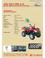 Preview for 1 page of KYMCO 400 MXU IRS 4X4 Specifications