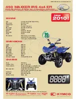 Предварительный просмотр 1 страницы KYMCO 450 MAXXER IRS 4X4 EFI Datasheet