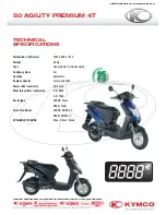 KYMCO 50 AGILITY PREMIUM 4T Specifications preview