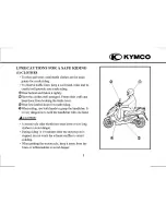 Предварительный просмотр 7 страницы KYMCO Bet&Win Driver Manual