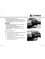 Предварительный просмотр 13 страницы KYMCO Bet&Win Driver Manual