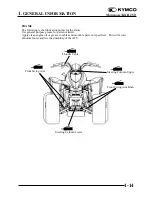 Предварительный просмотр 16 страницы KYMCO KXR 250 Service Manual