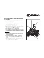 Предварительный просмотр 6 страницы KYMCO Movie 125 2V Driver Manual