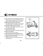 Предварительный просмотр 22 страницы KYMCO Super 9 Owner'S Manual