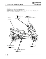 Предварительный просмотр 14 страницы KYMCO XCITING 500 Service Manual