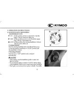 Предварительный просмотр 11 страницы KYMCO YUP 50 Driver Manual