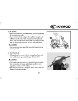 Предварительный просмотр 33 страницы KYMCO YUP 50 Driver Manual