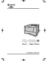 Kyocera Mita Ecosys FS-1000+ Installation Manual preview