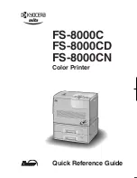 Kyocera Mita FS 8000C - Color Laser Printer Quick Reference Manual предпросмотр