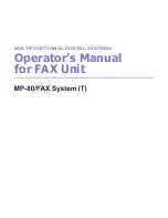 Предварительный просмотр 1 страницы Kyocera Mita MP-80 Operator'S Manual