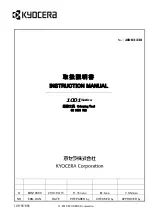 Предварительный просмотр 1 страницы Kyocera 1001 Series Instruction Manual