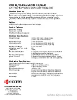 Предварительный просмотр 2 страницы Kyocera CPR 12-15 Datasheet