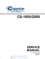 Предварительный просмотр 1 страницы Kyocera CS-1650 Service Manual