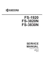 Предварительный просмотр 1 страницы Kyocera DISCOVER FS-3830N Service Manual