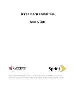 Preview for 1 page of Kyocera DuraPlus User Manual