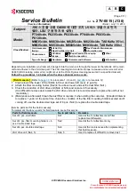 Предварительный просмотр 1 страницы Kyocera ECOSYS M6030cdn Service Bulletin